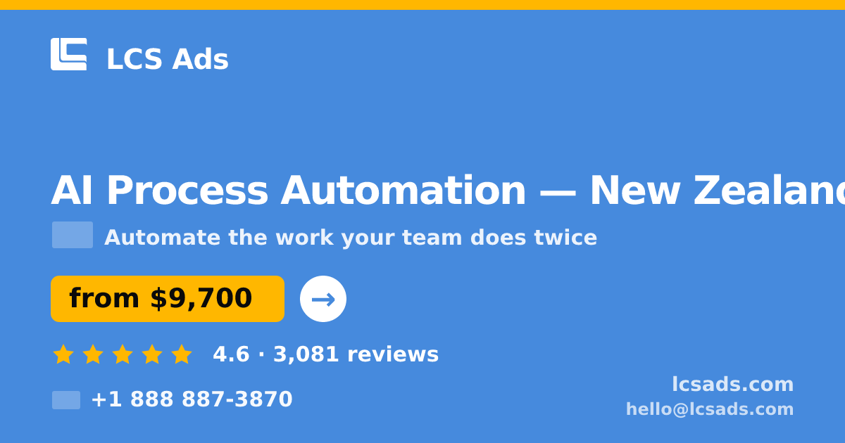 AI Process Automation in Wellington — from $8,000, rated 4.5/5 by 1567 clients. LCS Ads.