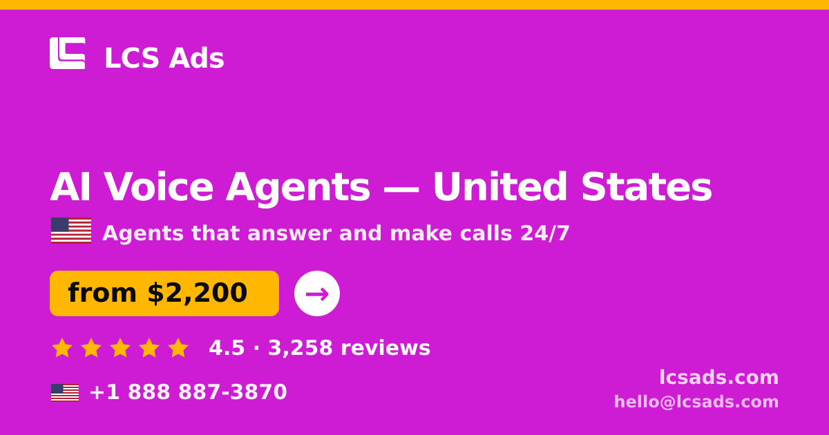 AI Voice Agents in Denver — from $2,600/mo, rated 4.6/5 by 3454 clients. LCS Ads.