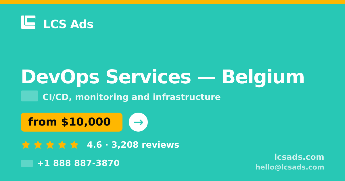 DevOps Services in Antwerp — from $8,000/mo, rated 5/5 by 482 clients. LCS Ads.
