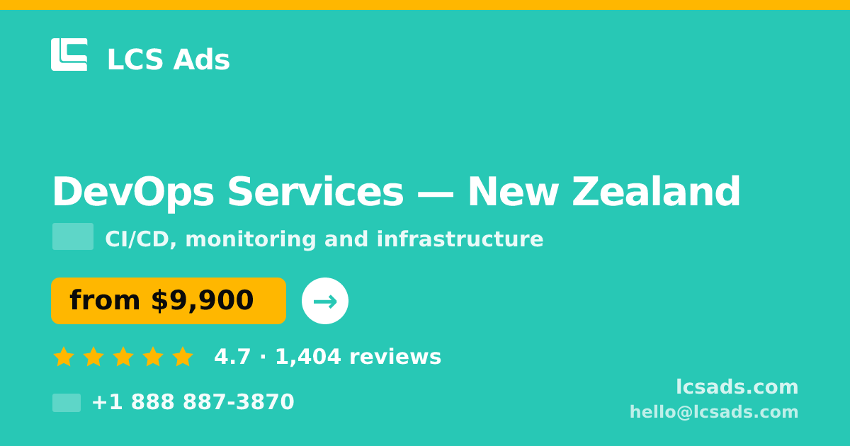 DevOps Services in Christchurch — from $11,500/mo, rated 4.8/5 by 1597 clients. LCS Ads.