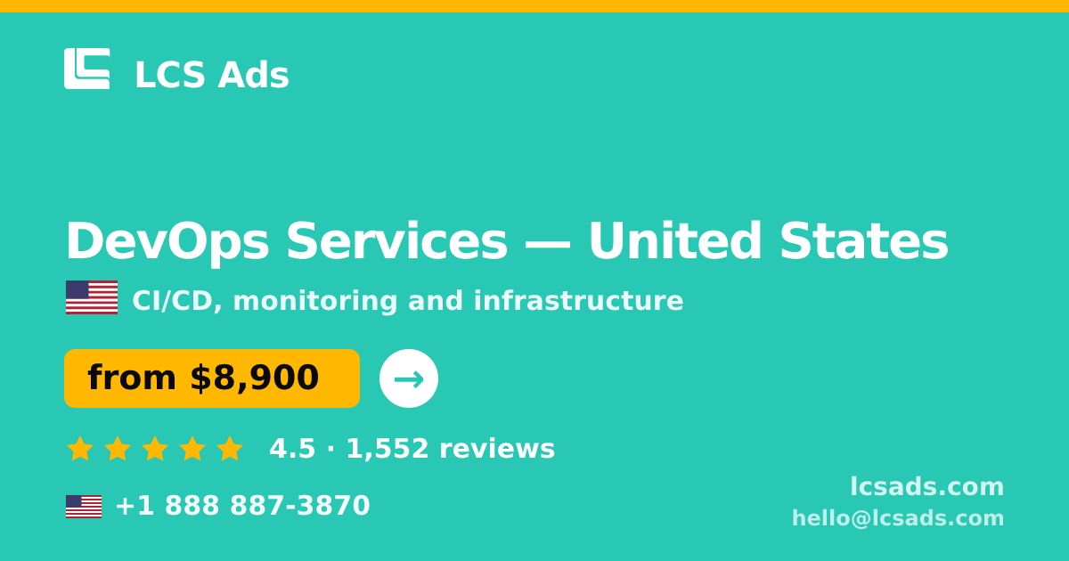 DevOps Services in Houston — from $8,800/mo, rated 4.8/5 by 3460 clients. LCS Ads.