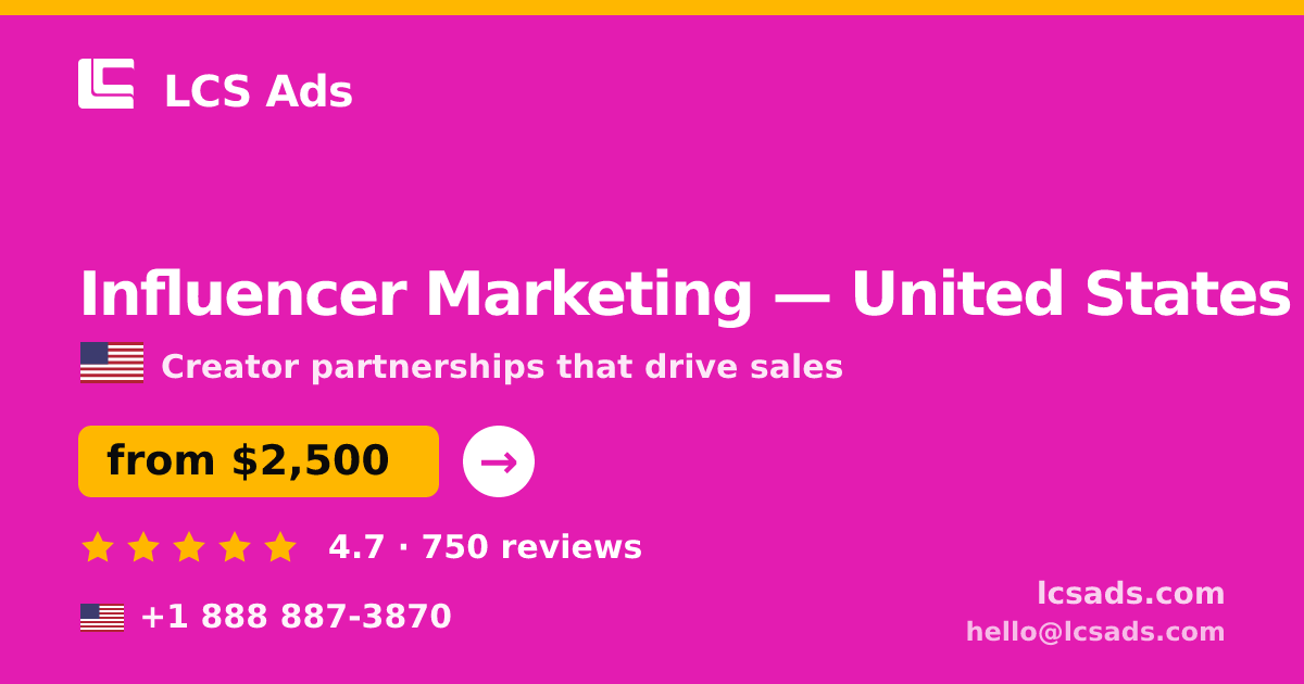 Influencer Marketing in Chicago — from $2,200/mo, rated 4.8/5 by 1372 clients. LCS Ads.