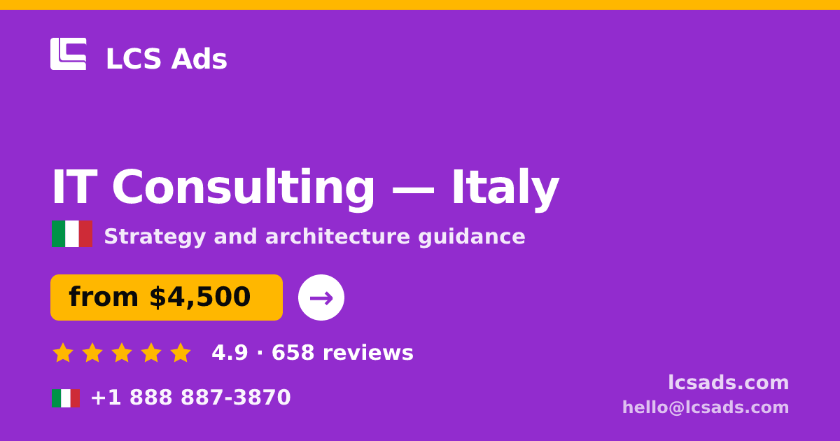 IT Consulting in Naples — from $3,000, rated 4.7/5 by 2472 clients. LCS Ads.