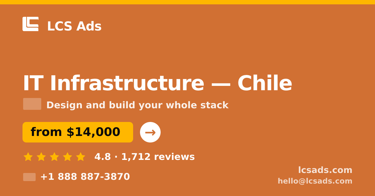 IT Infrastructure in Chile — from $14,000, rated 4.8/5 by 1712 clients. LCS Ads.