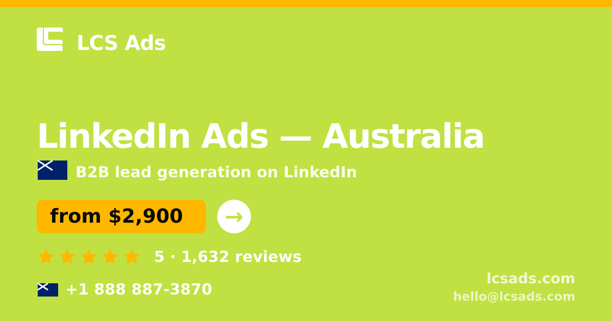 LinkedIn Ads in Sydney — from $4,000/mo, rated 4.9/5 by 1352 clients. LCS Ads.