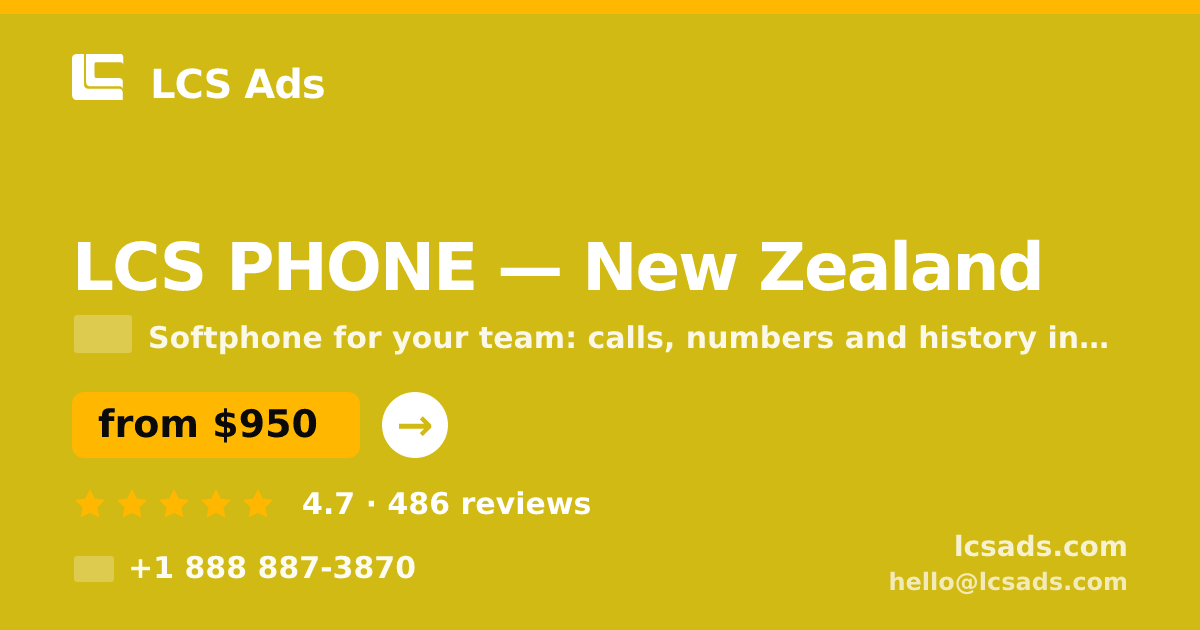 LCS PHONE in Auckland — from $950/mo, rated 4.5/5 by 1850 clients. LCS Ads.