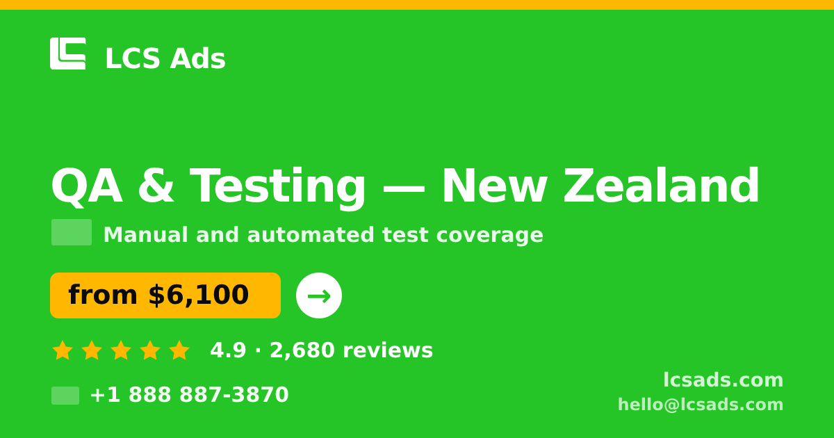 QA & Testing in Christchurch — from $4,900, rated 4.5/5 by 2908 clients. LCS Ads.