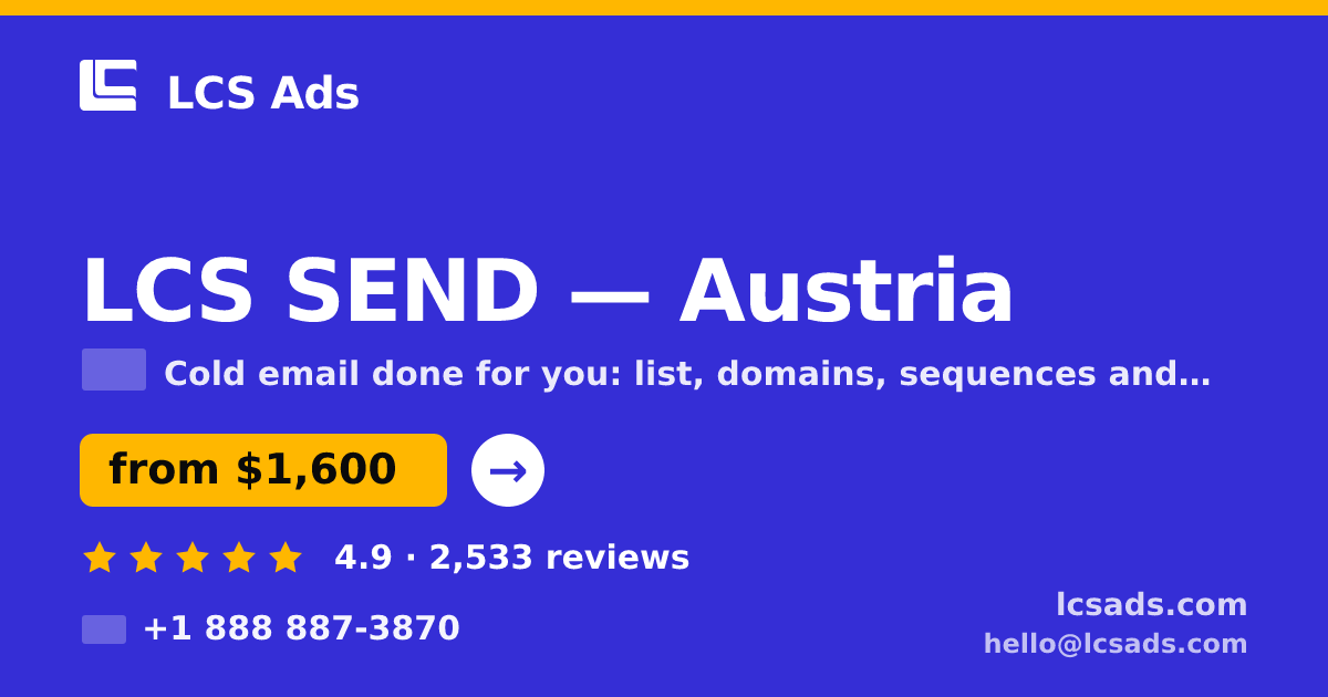 LCS SEND in Vienna — from $2,000/mo, rated 4.6/5 by 665 clients. LCS Ads.