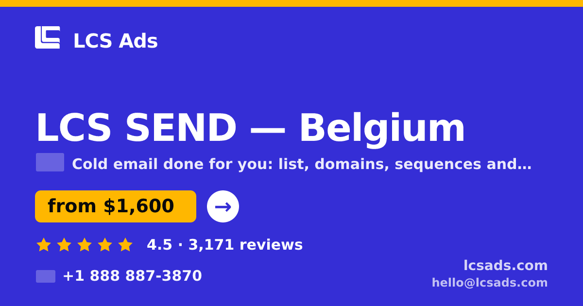 LCS SEND in Antwerp — from $1,700/mo, rated 4.9/5 by 2195 clients. LCS Ads.