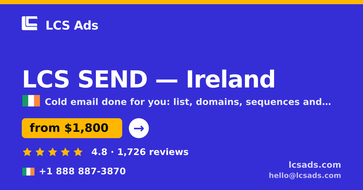 LCS SEND in Galway — from $1,900/mo, rated 4.9/5 by 1127 clients. LCS Ads.