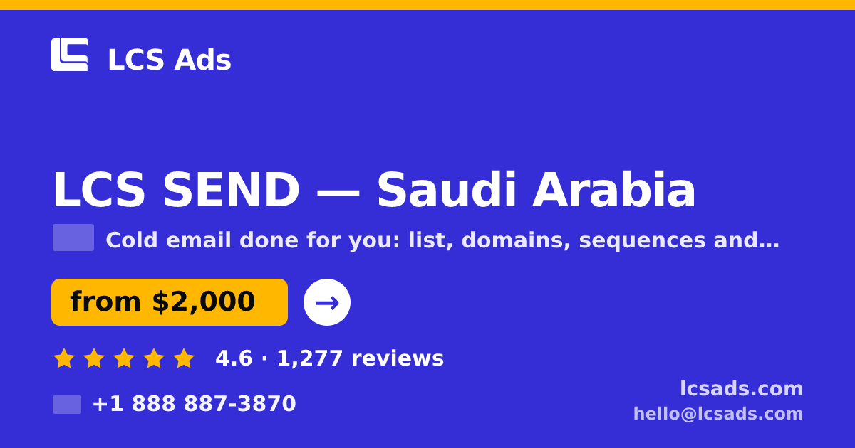 LCS SEND in Jeddah — from $1,900/mo, rated 4.8/5 by 2925 clients. LCS Ads.