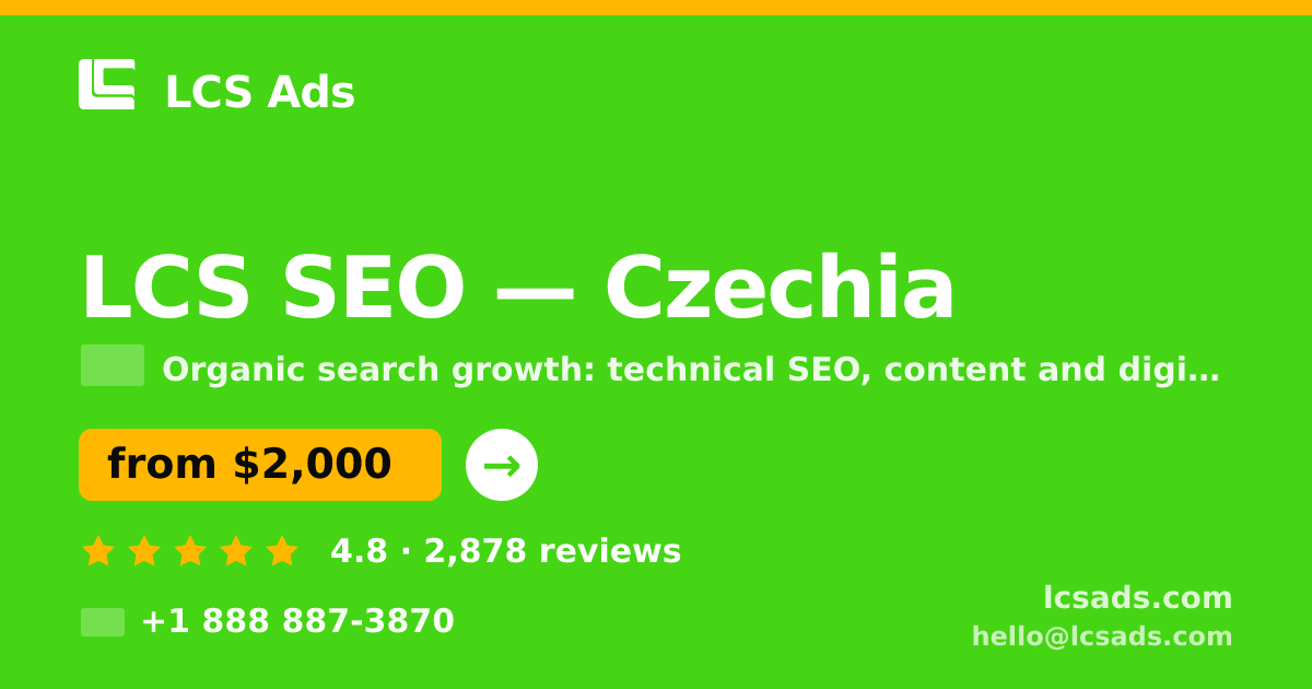 LCS SEO in Czechia — from $2,000/mo, rated 4.8/5 by 2878 clients. LCS Ads.