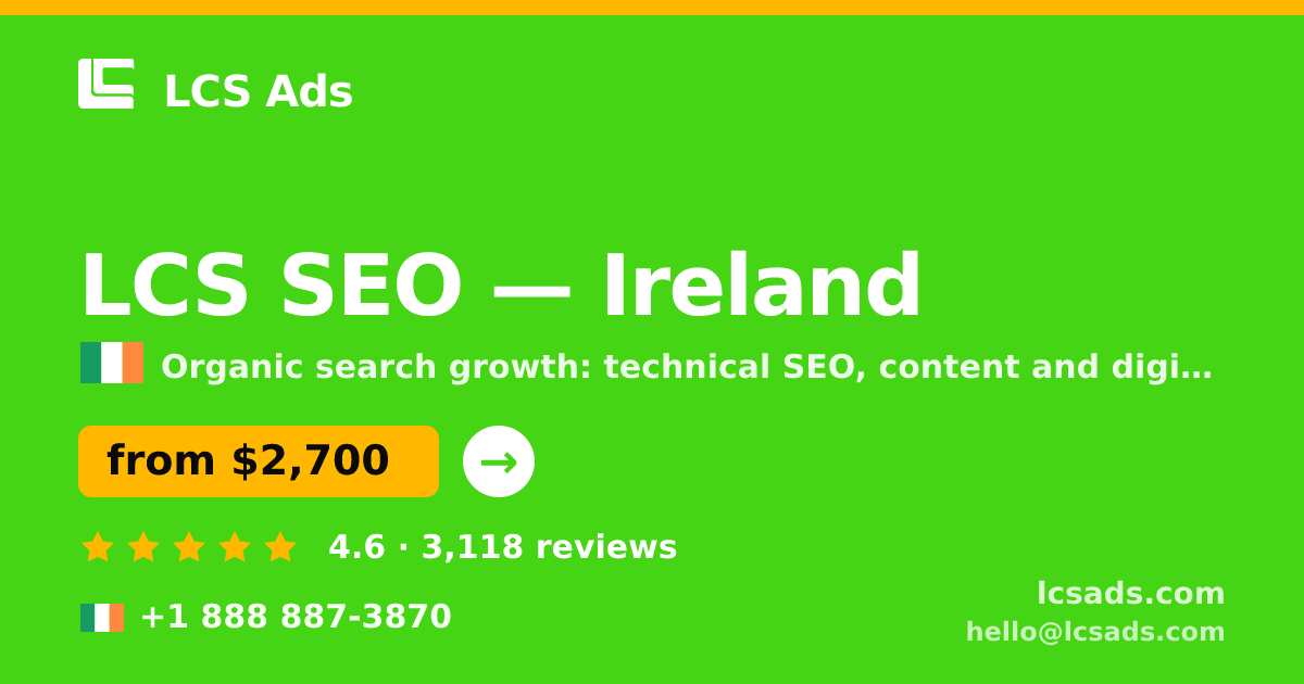 LCS SEO in Galway — from $2,000/mo, rated 4.7/5 by 2805 clients. LCS Ads.