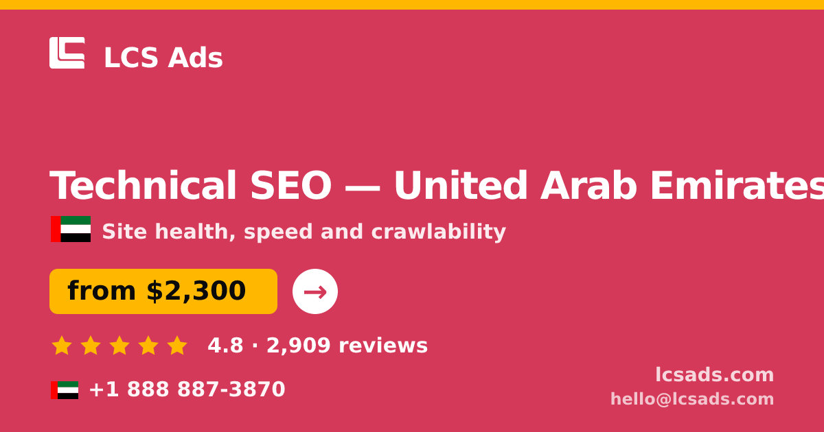Technical SEO in Abu Dhabi — from $2,200, rated 4.8/5 by 2325 clients. LCS Ads.