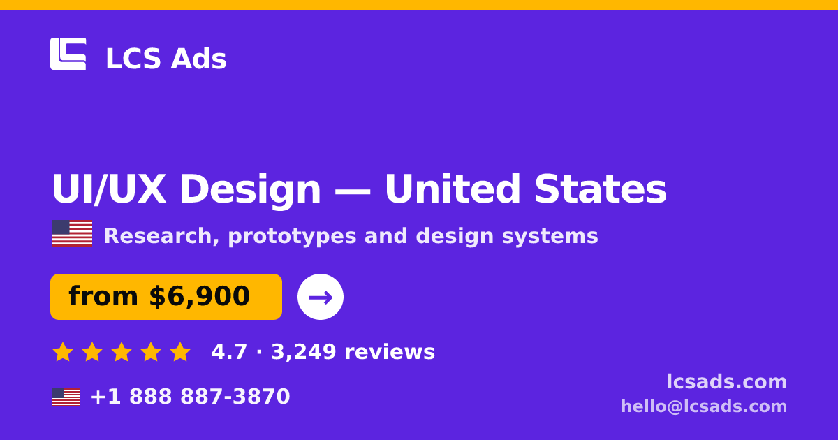 UI/UX Design in Philadelphia — from $6,600, rated 4.8/5 by 1866 clients. LCS Ads.