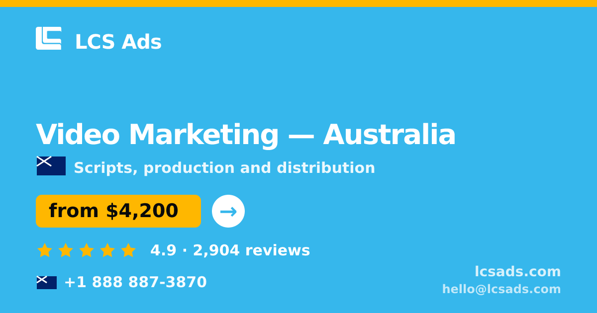 Video Marketing in Melbourne — from $4,300, rated 4.7/5 by 2085 clients. LCS Ads.