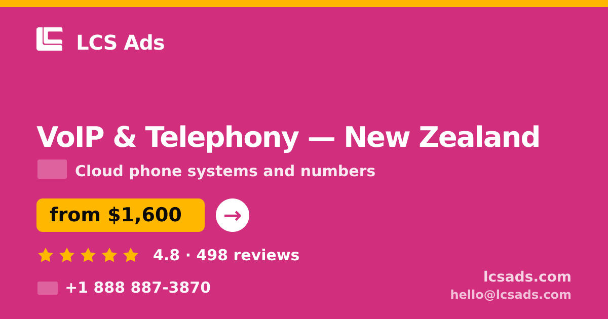 VoIP & Telephony in Christchurch — from $1,800/mo, rated 4.8/5 by 2352 clients. LCS Ads.