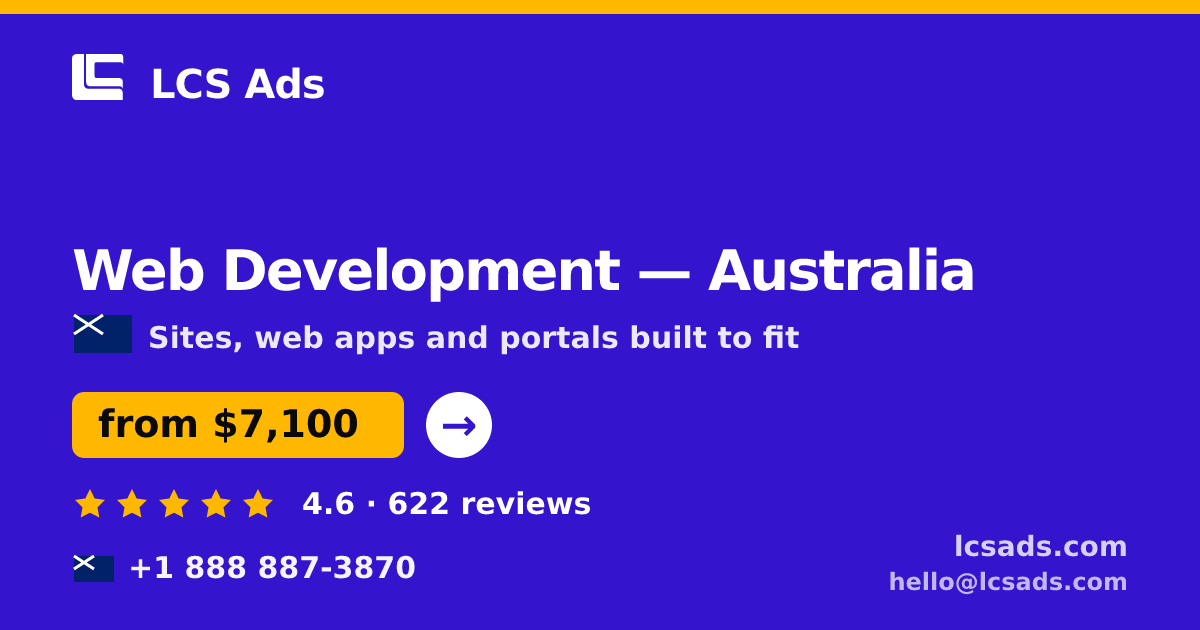 Web Development in Sydney — from $8,500, rated 4.7/5 by 2900 clients. LCS Ads.